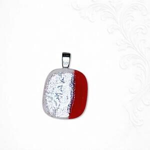 6008gc. Red Art Glass Pendant